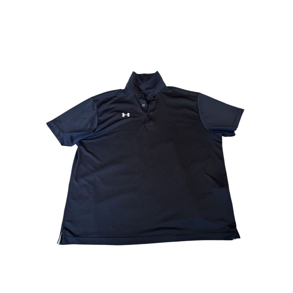 Black Under Armour men's short-sleeve polo shirt